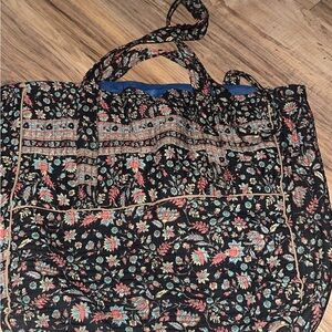 Elegant Floral Black Tote Bag